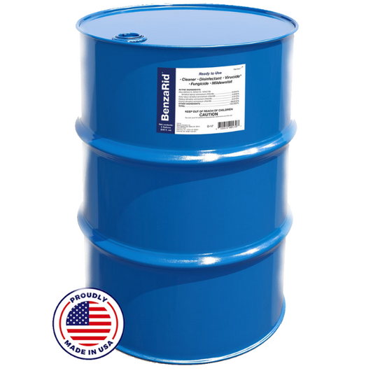 BenzaRid 55 Gallon Drum | Hospital Grade Disinfectant Spray | EPA Registered